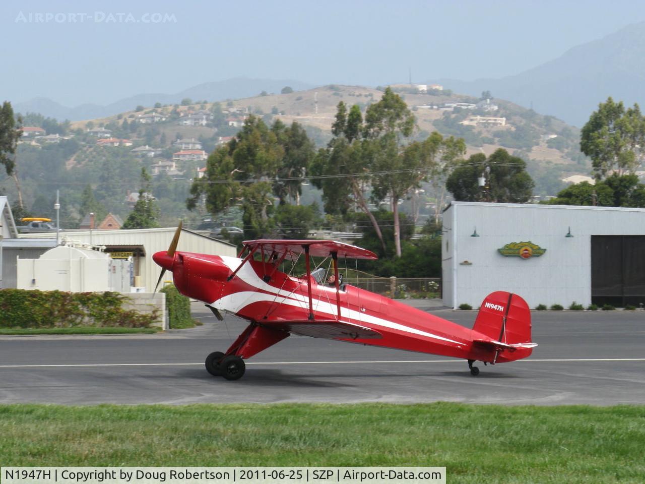 N1947H, 1947 Bucker Bu-131 Jungmann C/N 185, 1947 AERO Z Bucker JUNGMANN 131, Lycoming O&VO-360 upgrade, landing roll Rwy 22