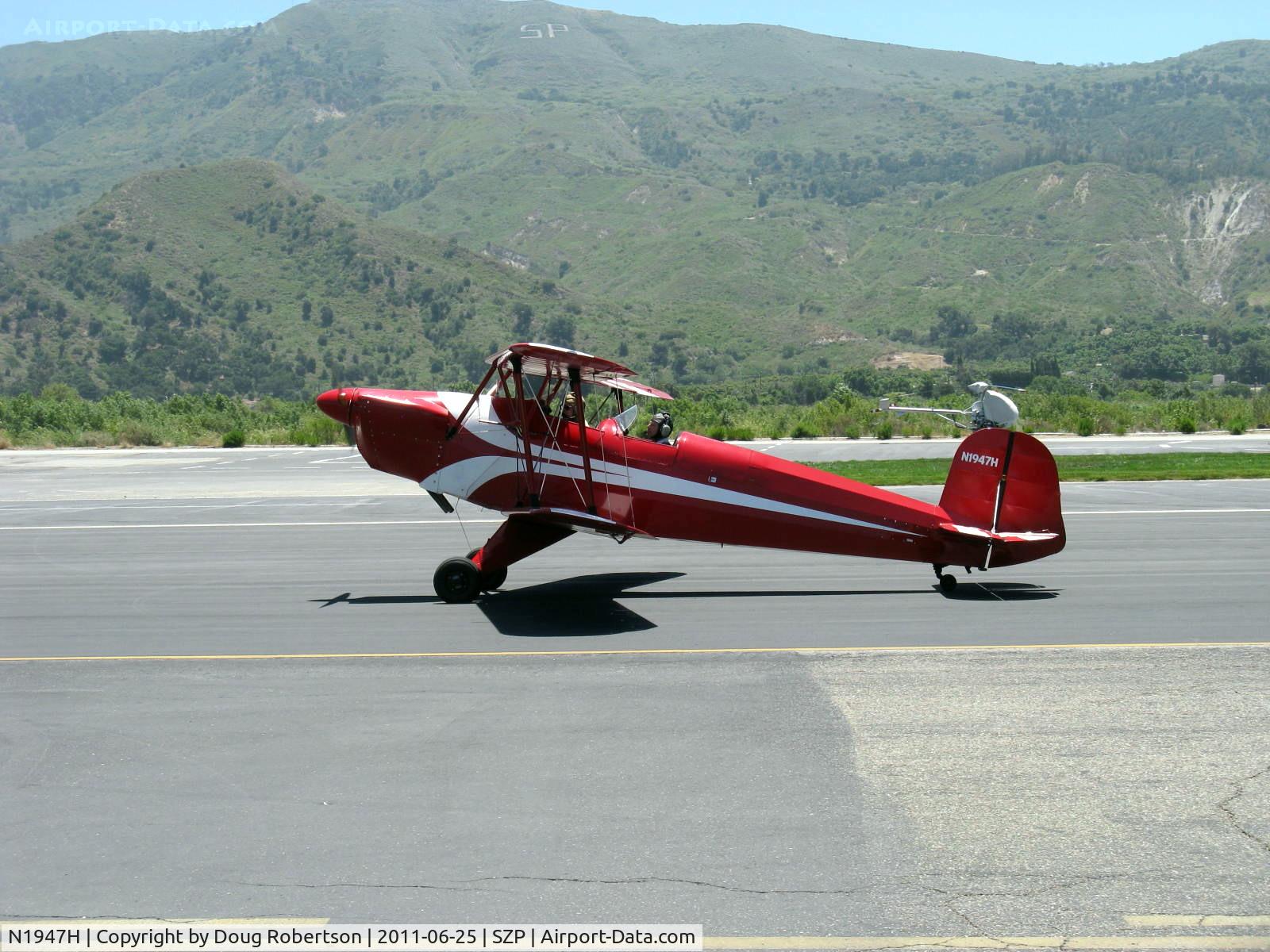 N1947H, 1947 Bucker Bu-131 Jungmann C/N 185, 1947 AERO Z Bucker JUNGMANN 131, Lycoming O&VO-360 upgrade, taxi to Rwy 22