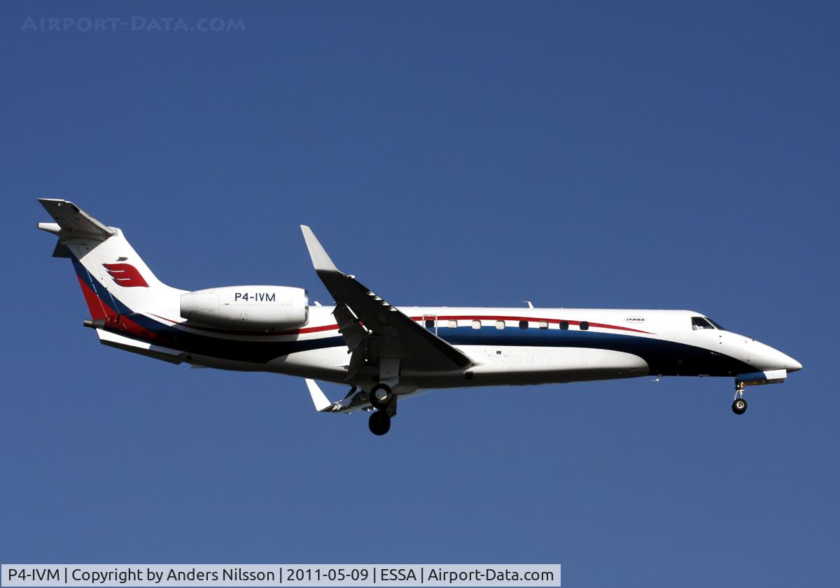 P4-IVM, 2008 Embraer EMB-135BJ Legacy 600 C/N 14501031, On final approach for runway 19L.