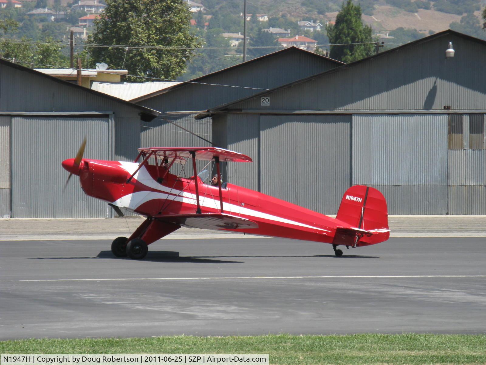 N1947H, 1947 Bucker Bu-131 Jungmann C/N 185, 1947 AERO Z Bucker JUNGMANN 131, Lycoming O&VO-360 upgrade, landing roll Rwy 22