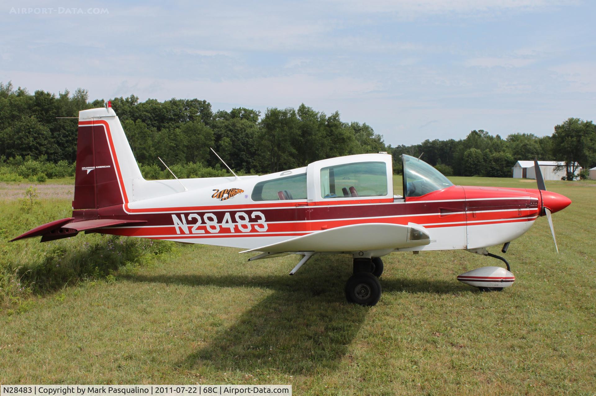 N28483, 1977 Grumman American AA-5B Tiger C/N AA5B0637, AA-5B