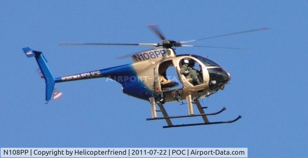 N108PP, 2008 MD Helicopters 369E C/N 0578E, Circling looking over the landing zone to set down for a static displsy