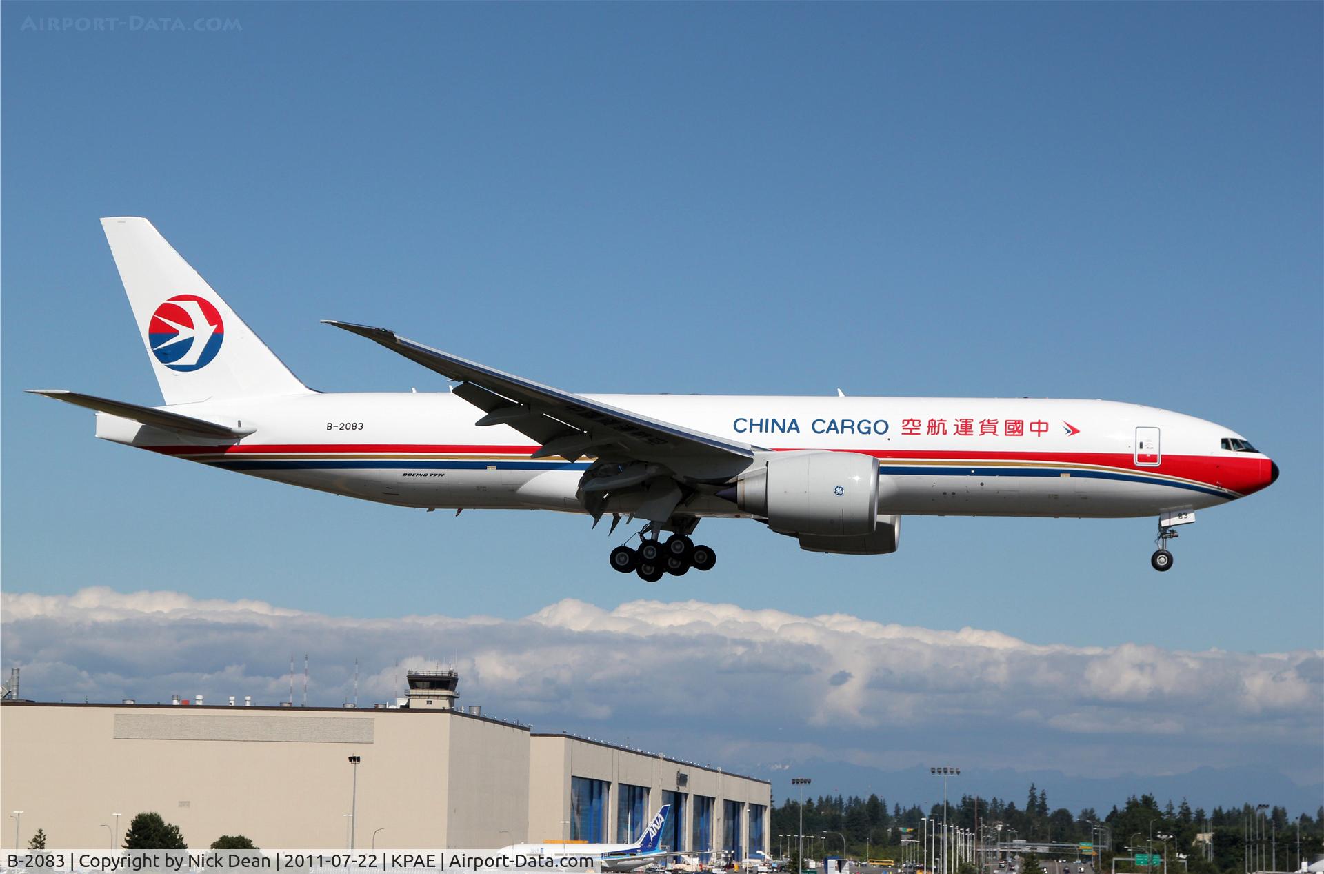 B-2083, 2011 Boeing 777-F6N C/N 37717, KPAE/PAE Boeing 101 returning from a test flight.