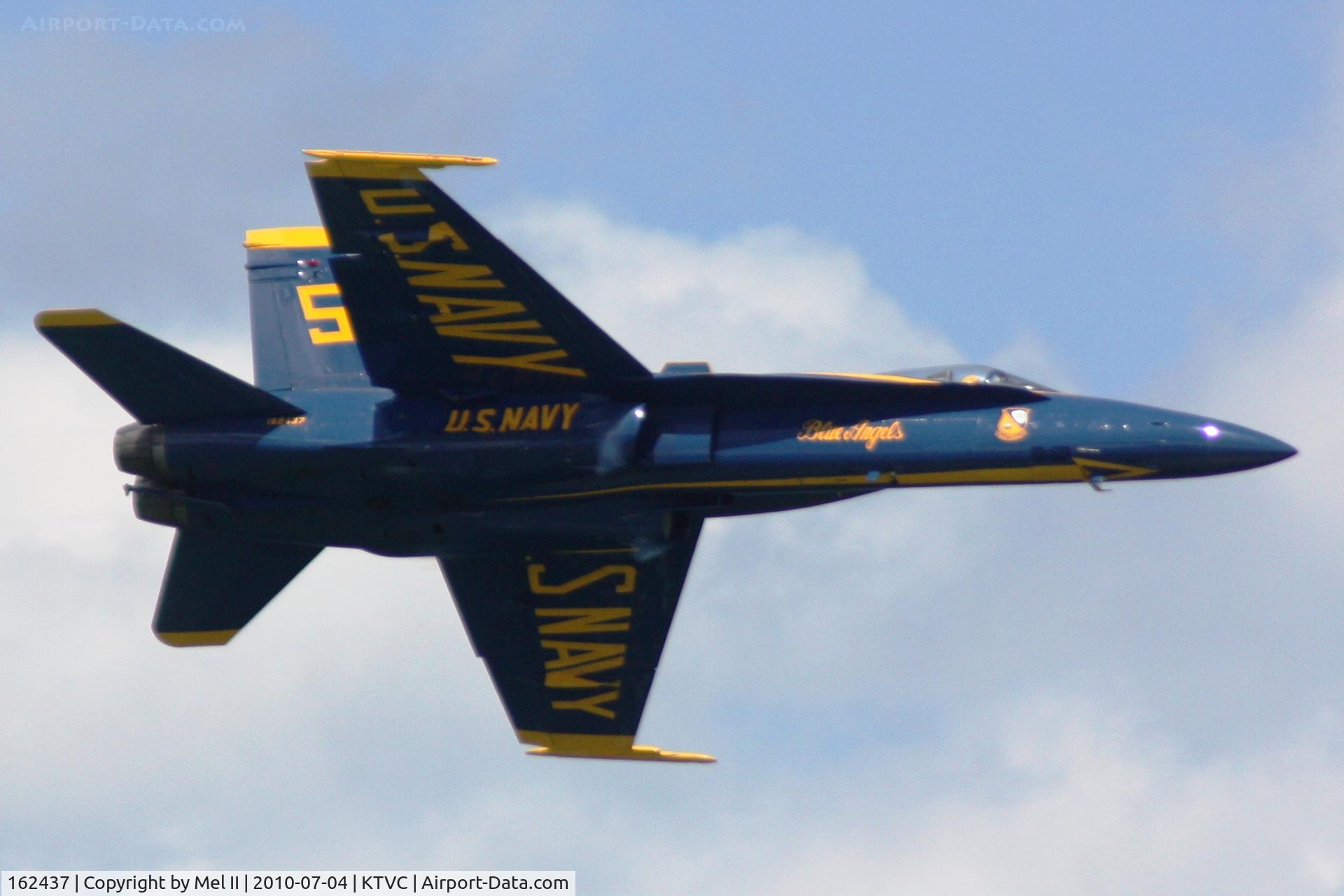 162437, McDonnell Douglas F/A-18A Hornet C/N 0281, Blue Angels #5 at the 2010 National Cherry Festival Air Show