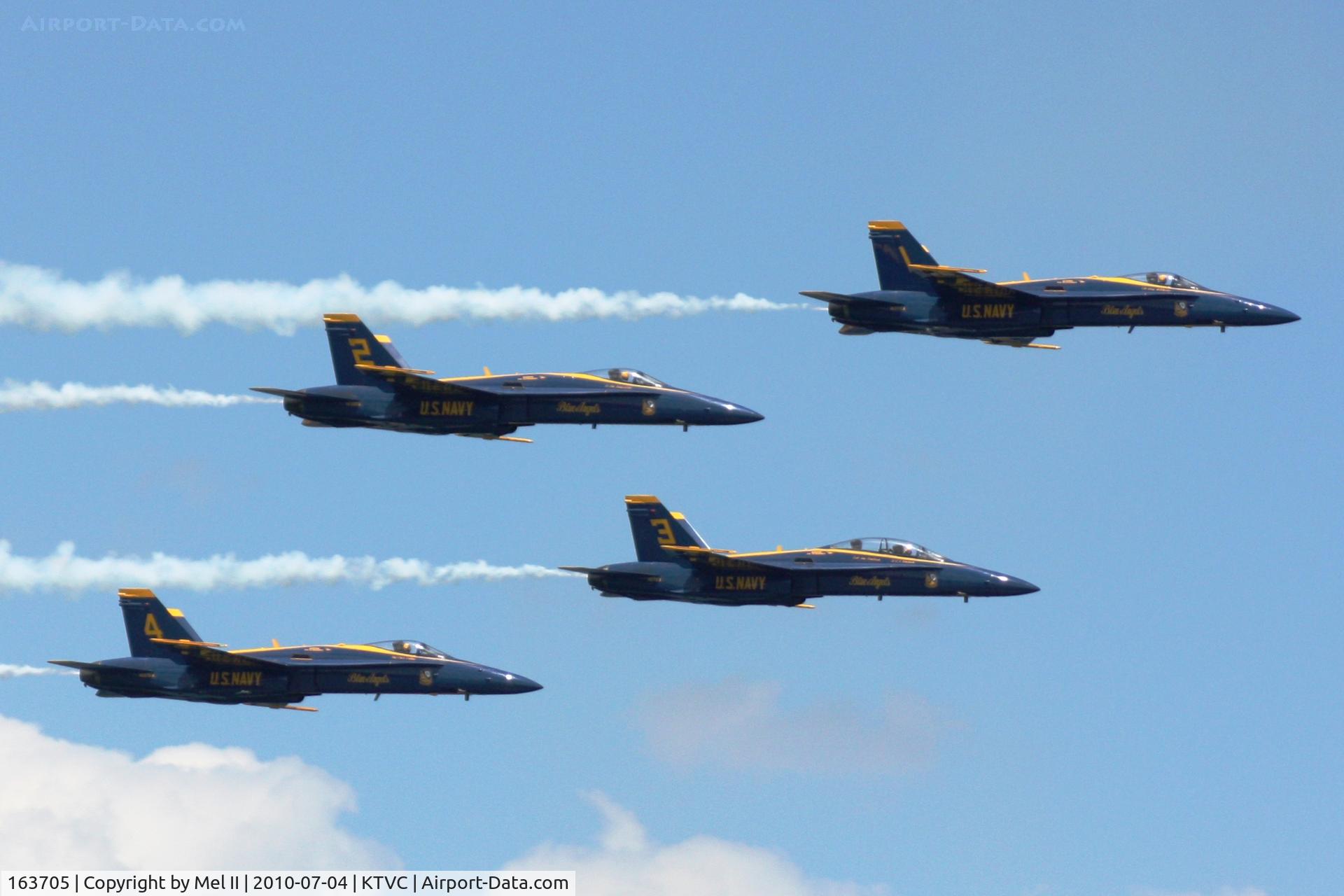 163705, 1988 McDonnell Douglas F/A-18C Hornet C/N 0767/C067, Blue Angels at the 2010 National Cherry Festival Air Show