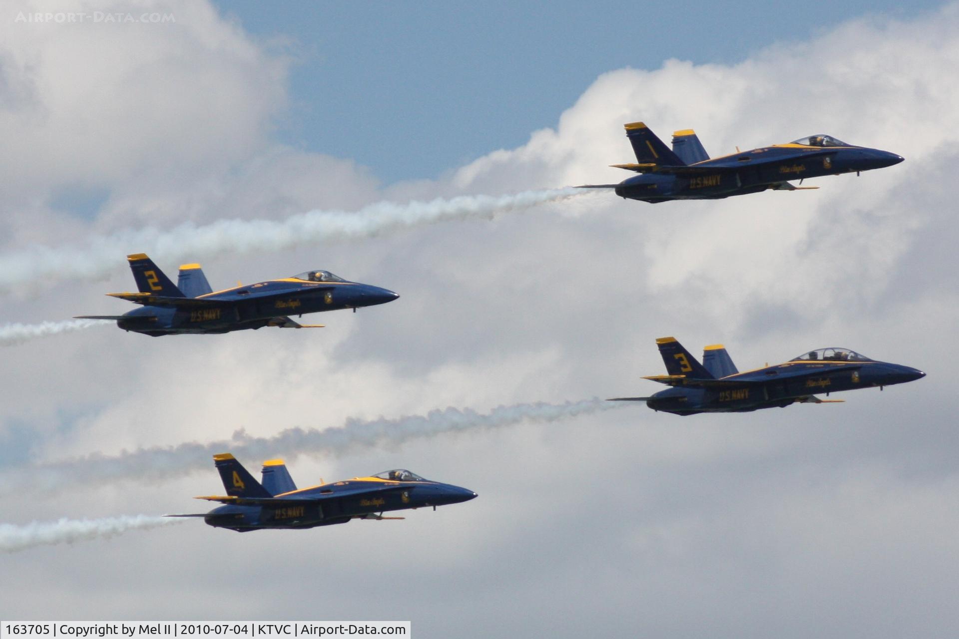 163705, 1988 McDonnell Douglas F/A-18C Hornet C/N 0767/C067, Blue Angels at the 2010 National Cherry Festival Air Show
