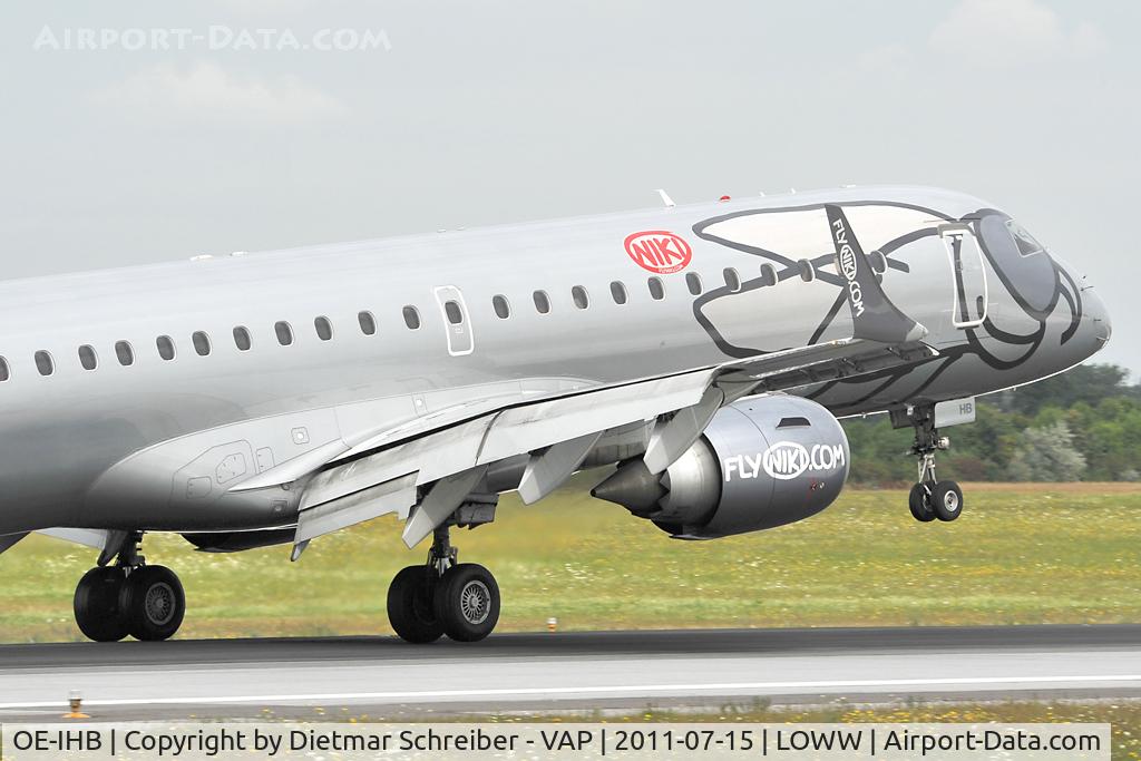 OE-IHB, 2009 Embraer 190LR (ERJ-190-100LR) C/N 19000294, Fly Niki Embraer 190