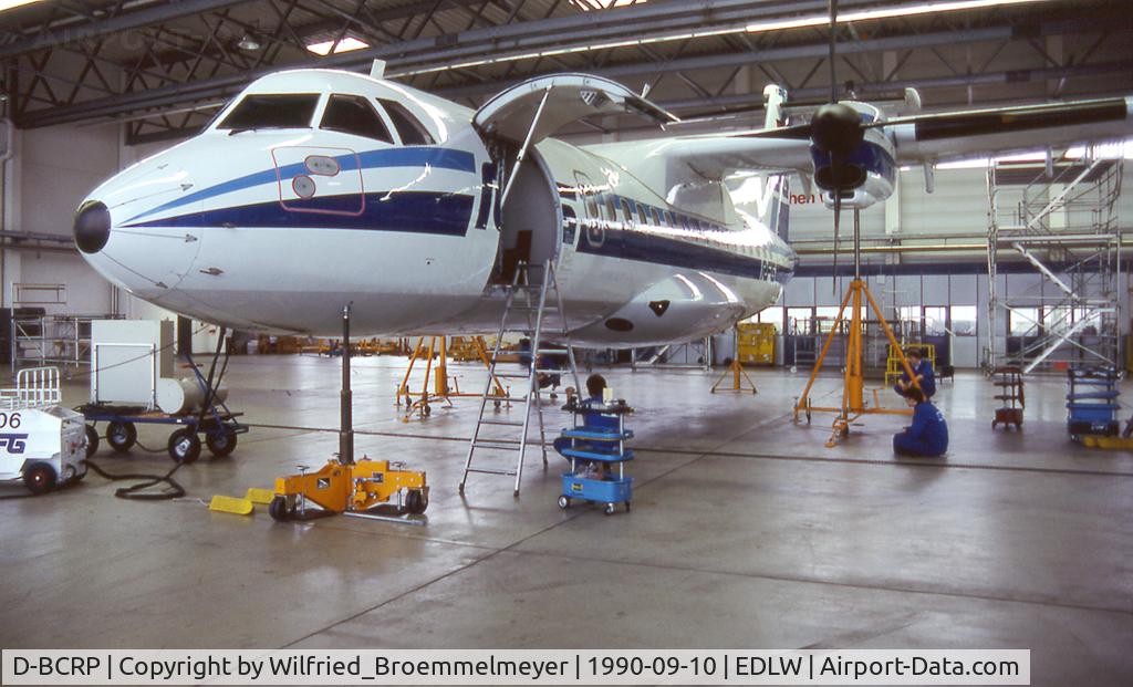 D-BCRP, 1989 ATR 42-300QC C/N 158, RFG Regionalflug GmbH / Landing Gear check due to some problems.