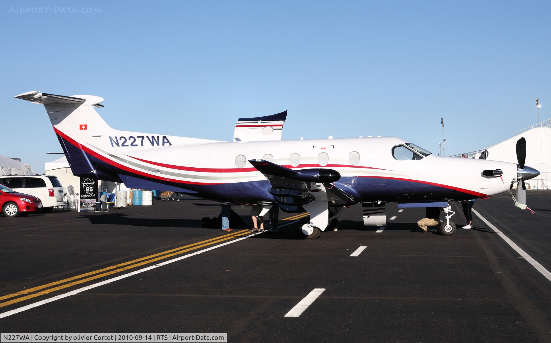 N227WA, 2010 Pilatus PC-12/47E C/N 1227, Reno air races 2010