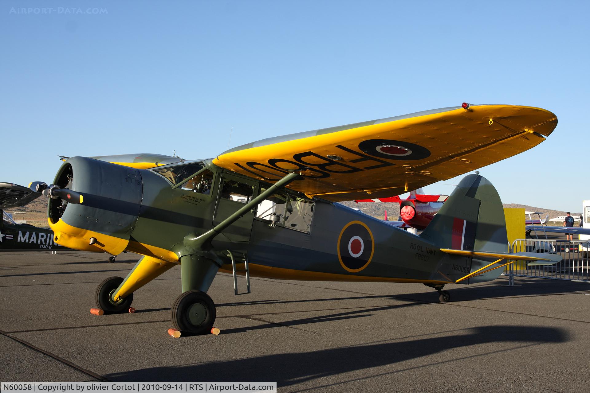 N60058, 1944 Stinson V77 (AT-19) Reliant C/N 1337, Reno air races 2010