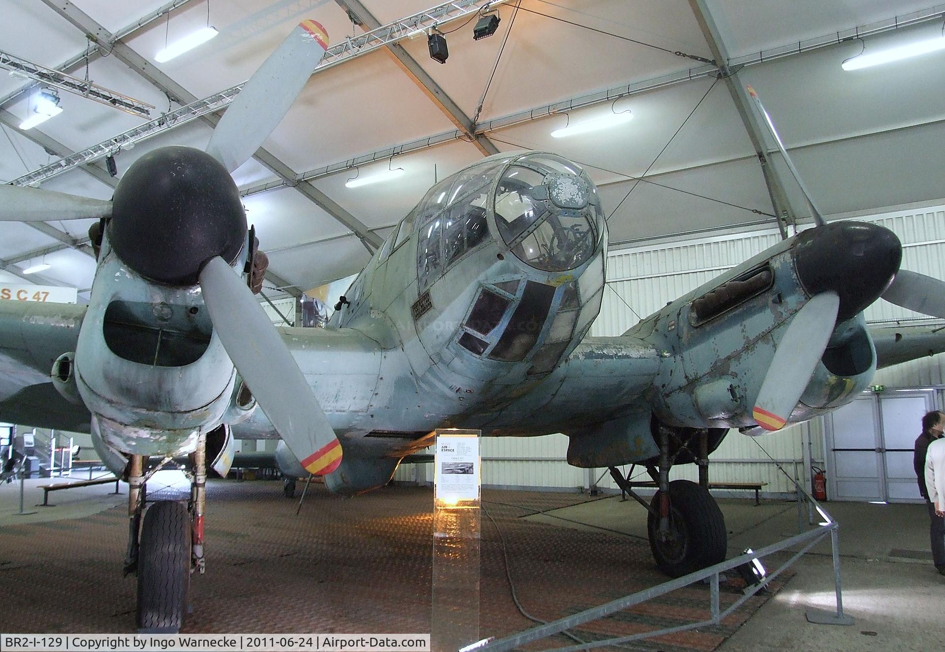 BR2-I-129, CASA 2-111D C/N 123, CASA 2.111D (license produced Heinkel He 111 with Rolls-Royce engines) at the Musee de l'Air, Paris/Le Bourget
