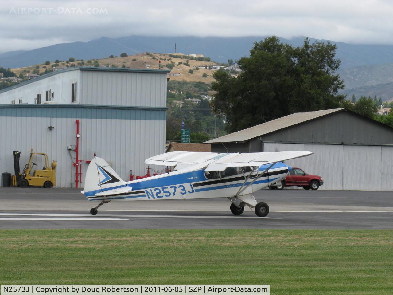 N2573J, 1979 Piper PA-18-150 Super Cub C/N 18-7909132, 1979 Piper PA-18-150 SUPER CUB, Lycoming O-320 150 Hp, takeoff roll Rwy 04
