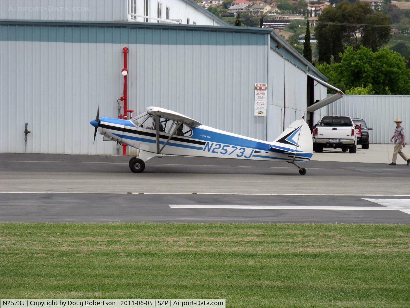 N2573J, 1979 Piper PA-18-150 Super Cub C/N 18-7909132, 1979 Piper PA-18-150 SUPER CUB, Lycoming O-320 150 Hp, taxi to Rwy 04