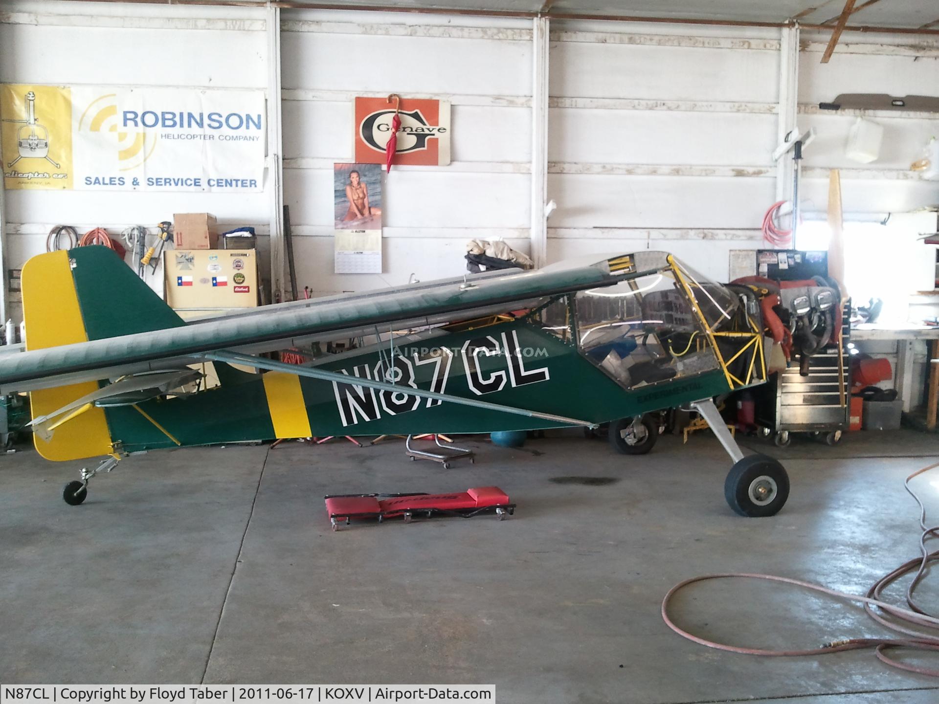N87CL, 2008 Skystar Kitfox Series 5 C/N C960Z0170, Sitting at Maintenance Hangar Knoxville IA