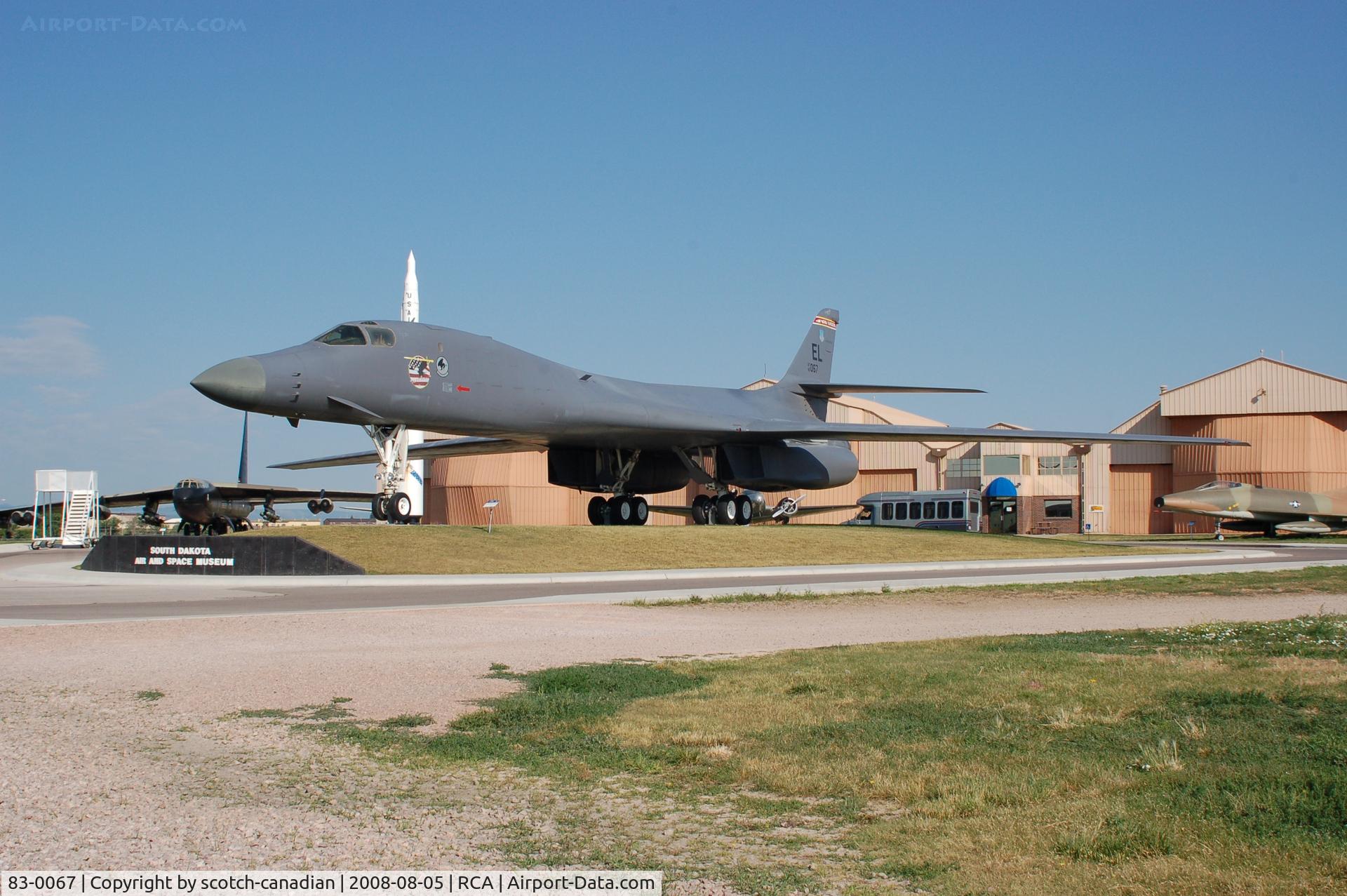 83-0067, 1983 Rockwell B-1B Lancer C/N 4, Rockwell B-1B Lancer at the South Dakota Air and Space Museum, Box Elder, SD