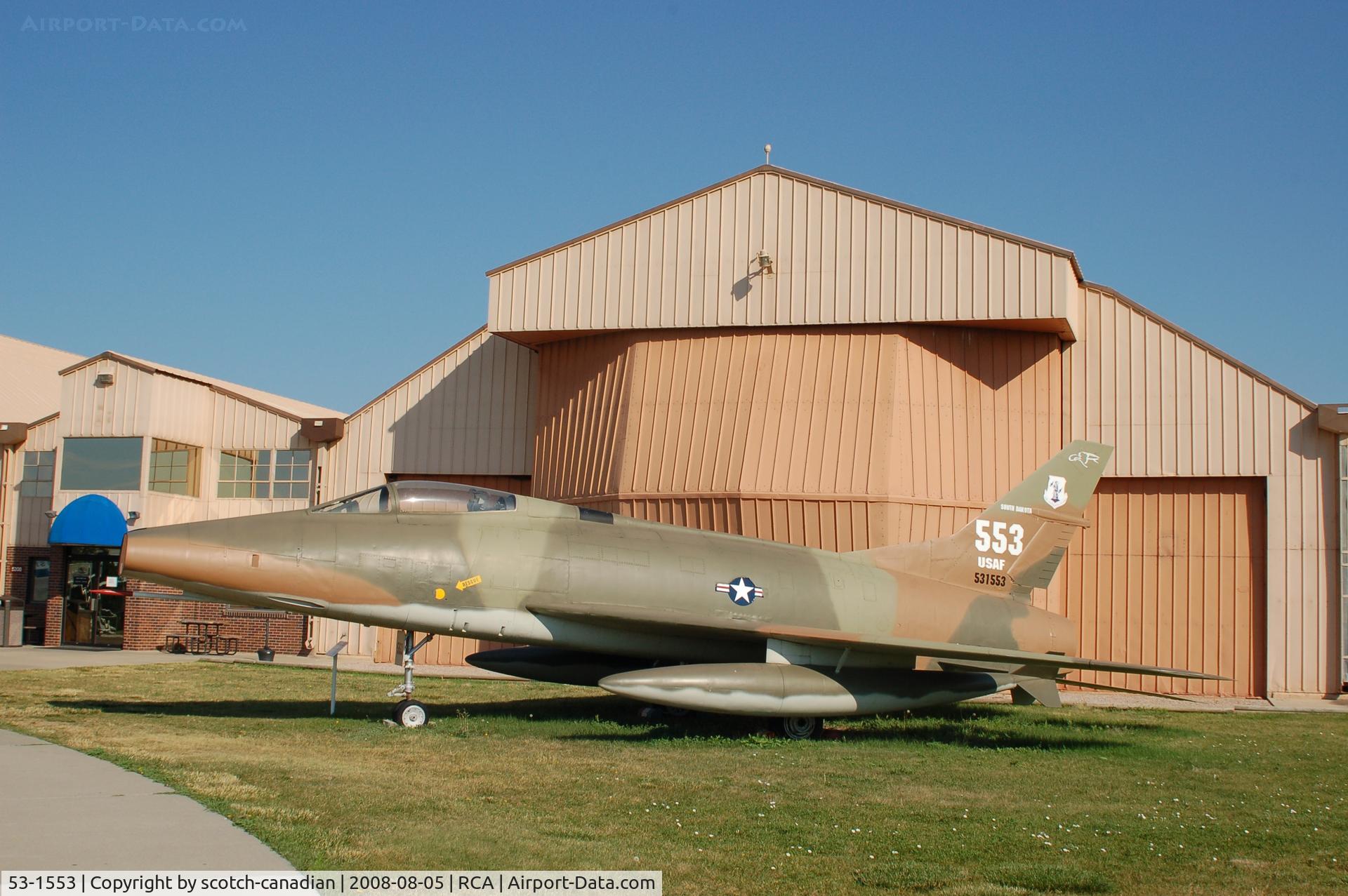 53-1553, 1953 North American F-100A Super Sabre C/N 192-48, F100A Super Sabre at the South Dakota Air and Space Museum, Box Elder, SD