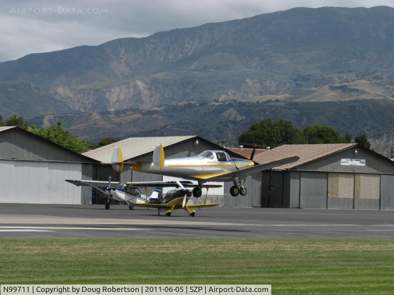 N99711, 1946 Erco 415D Ercoupe C/N 2334, 1946 ERCO Ercoupe 415-D, Continental O-200 100 Hp upgrade, landing Rwy 04