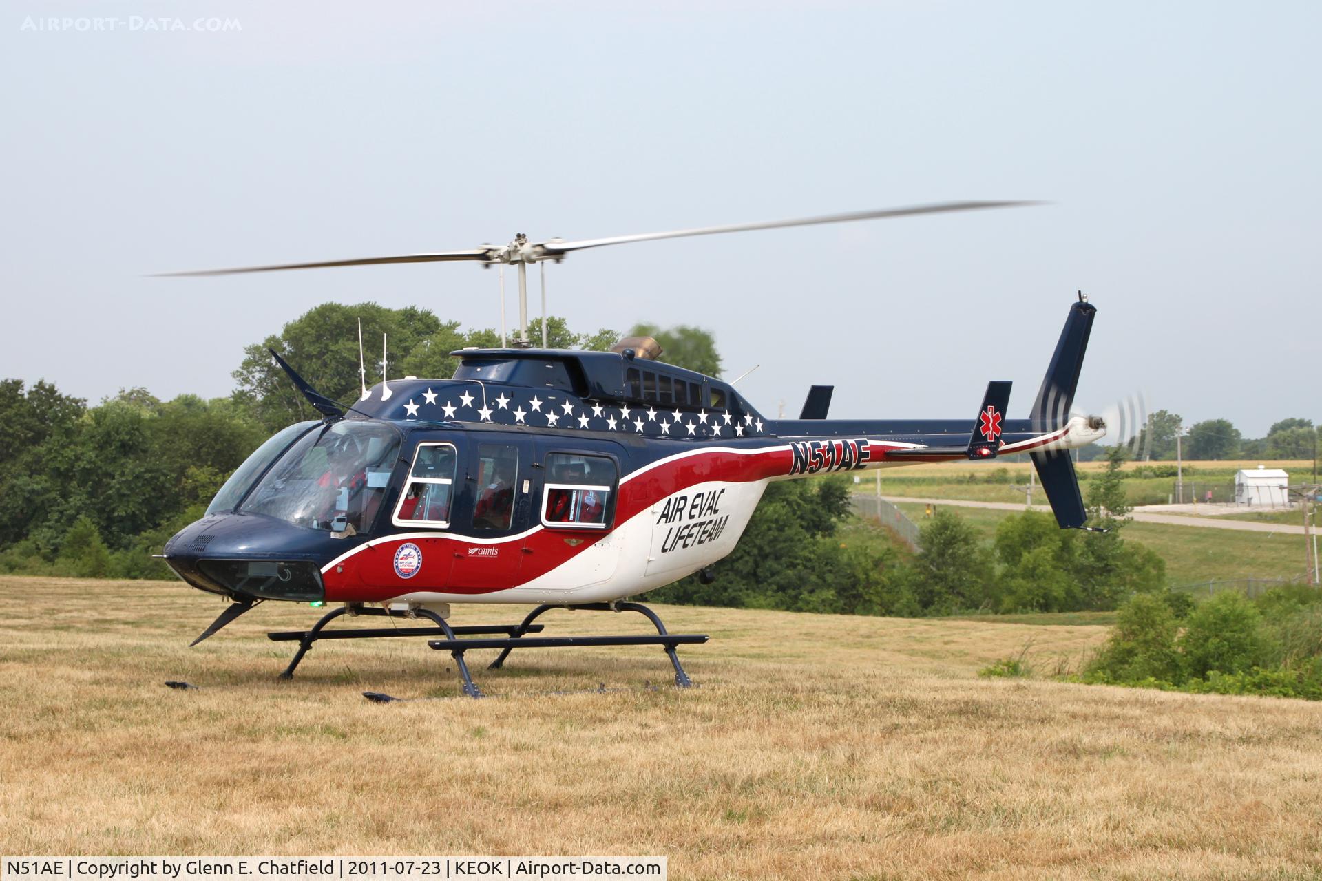 N51AE, 1978 Bell 206L-1 LongRanger II C/N 45165, Preparing to lift for Southeast departure