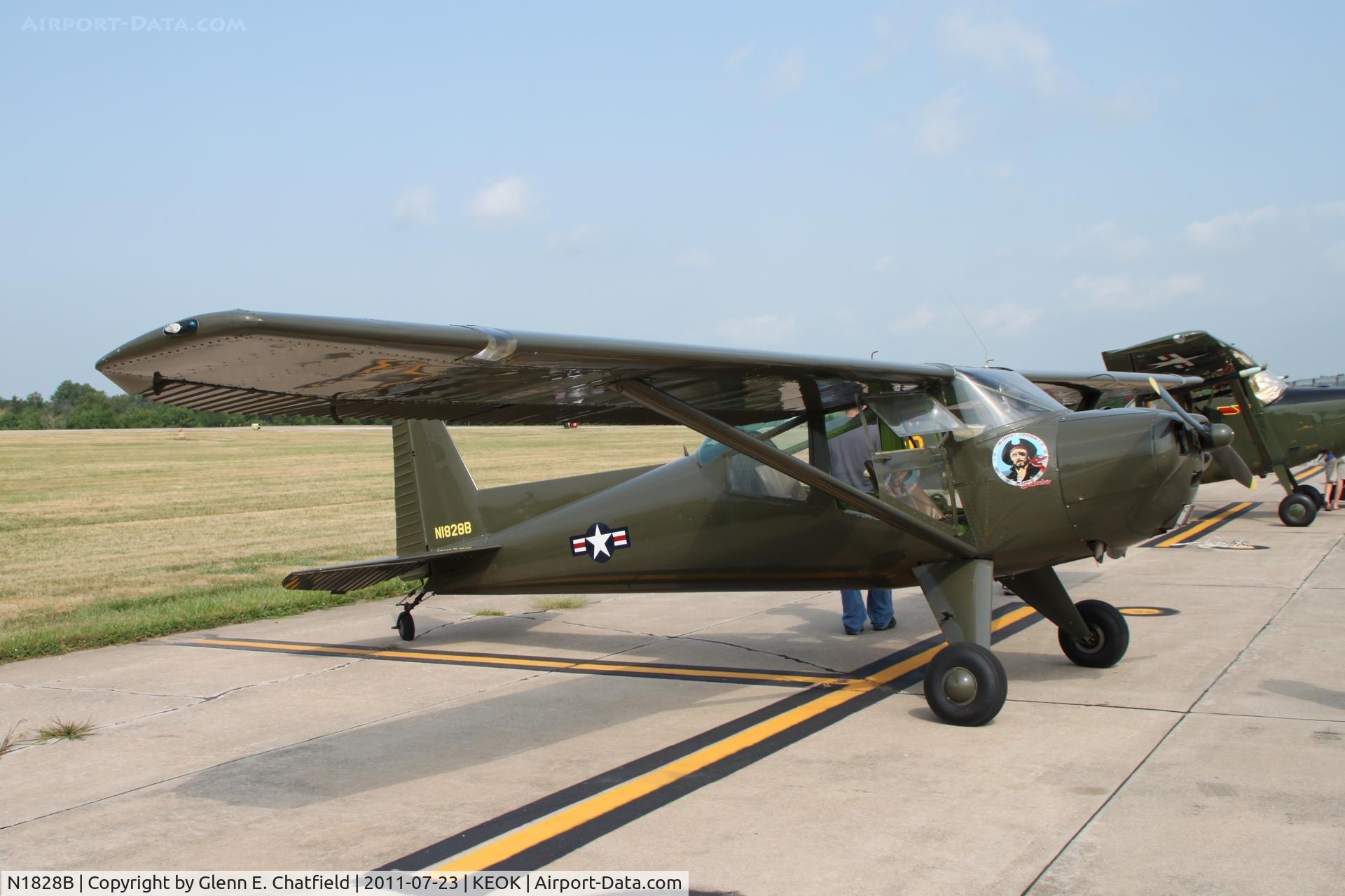 N1828B, 1948 Luscombe T-8F Silvaire C/N 6255, On the ramp during the L-bird fly-in breakfast.
