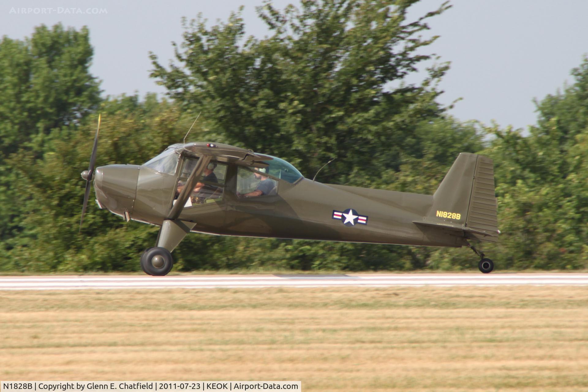 N1828B, 1948 Luscombe T-8F Silvaire C/N 6255, Departure roll on Runway 14