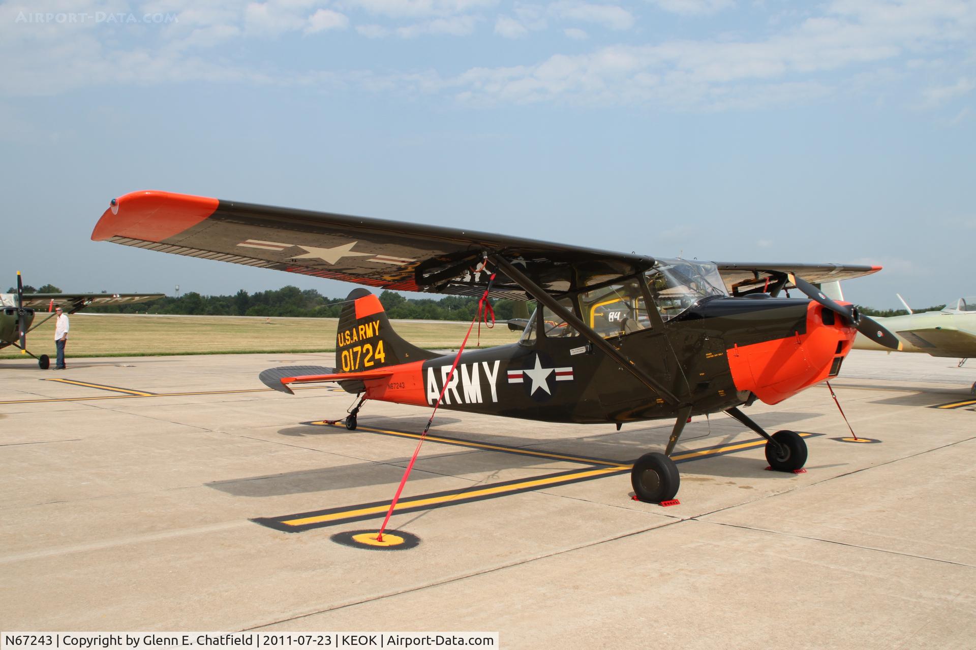 N67243, 1950 Cessna L-19A C/N 21462, At the L-bird fly-in breakfast
