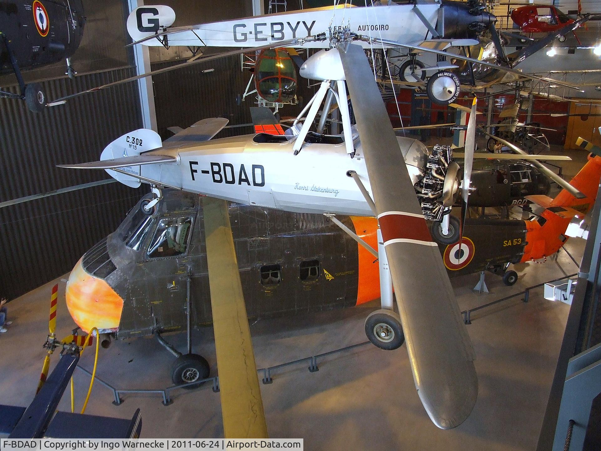F-BDAD, SNCASE C.302 (Cierva C.30) C/N 15, Liore-et-Olivier C.302 at the Musee de l'Air, Paris/Le Bourget