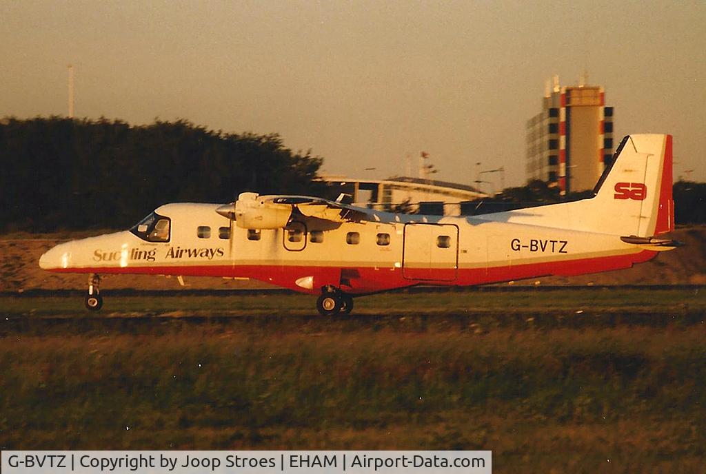 G-BVTZ, 1988 Dornier 228-202K C/N 8157, Taking off from runway 36C