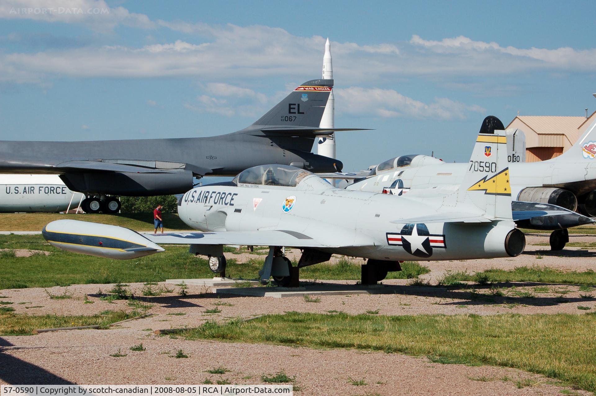 57-0590, 1957 Lockheed T-33A Shooting Star C/N 580-1319, 1957 Lockheed T-33A-5-LO Shooting Star at the South Dakota Air and Space Museum, Box Elder, SD