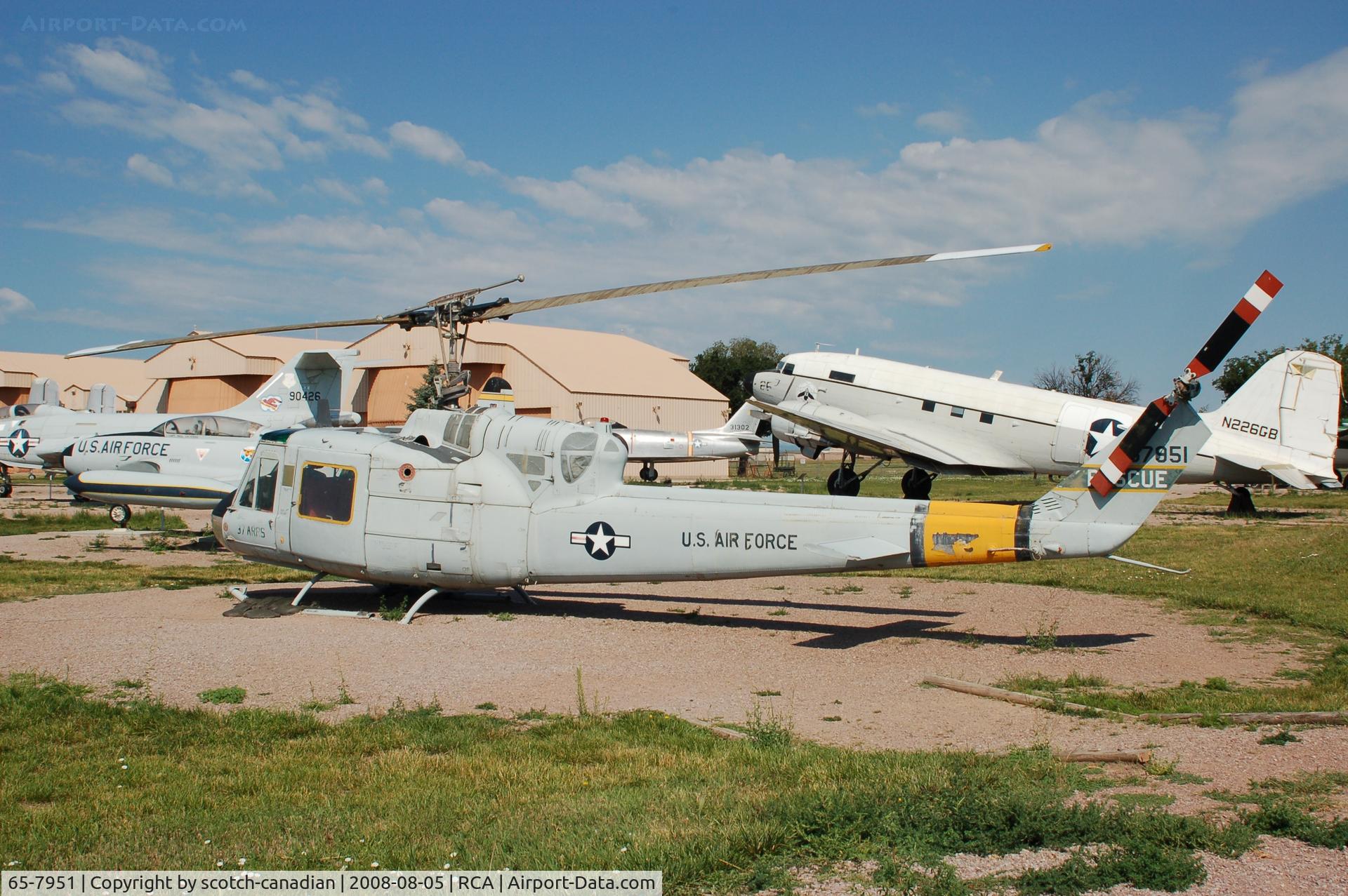 65-7951, 1965 Bell UH-1F Iroquois C/N 7092, 1965 Bell UH-1F Iroquois at the South Dakota Air and Space Museum, Box Elder, SD