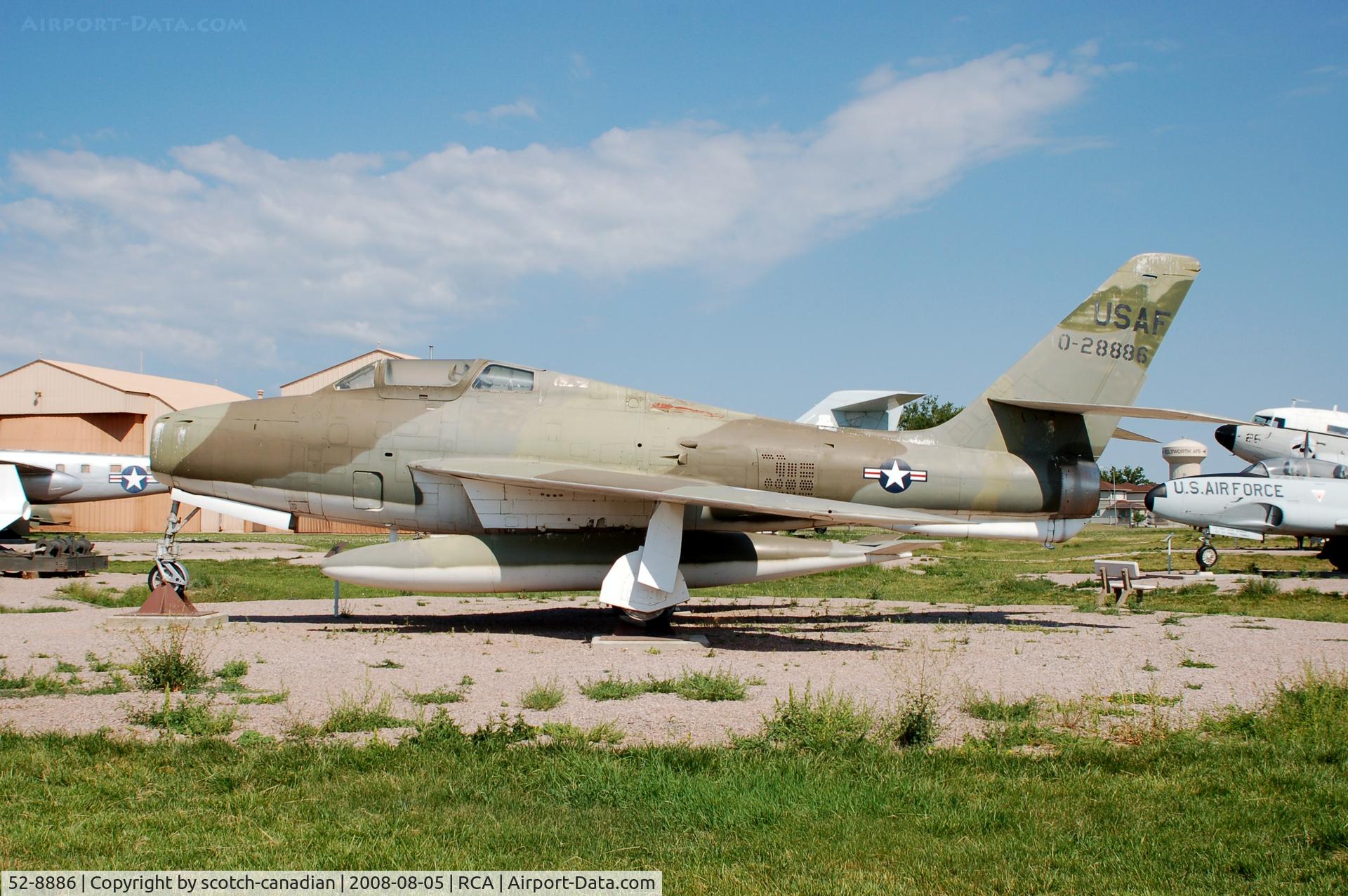52-8886, 1952 General Motors F-84F-46-GK Thunderstreak C/N Not found 52-8886, 1952 Republic F-84F-46-GK Thunderstreak at the South Dakota Air and Space Museum, Box Elder, SD
