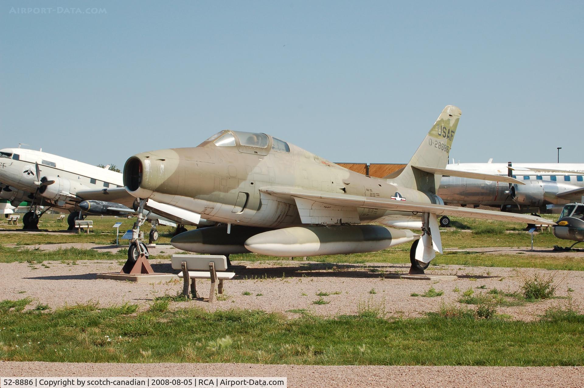 52-8886, 1952 General Motors F-84F-46-GK Thunderstreak C/N Not found 52-8886, 1952 Republic F-84F-46-GK Thunderstreak at the South Dakota Air and Space Museum, Box Elder, SD