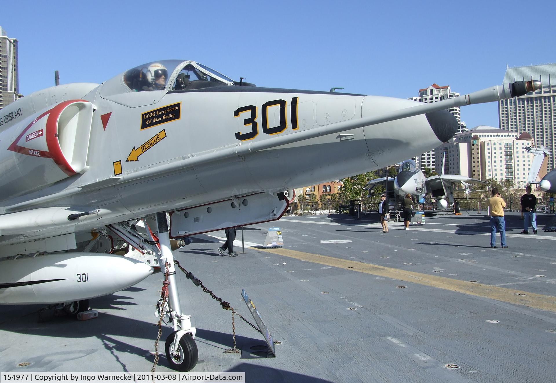 154977, Douglas A-4F Skyhawk C/N 13793, Douglas A-4F Skyhawk on the flight deck of the USS Midway Museum, San Diego CA