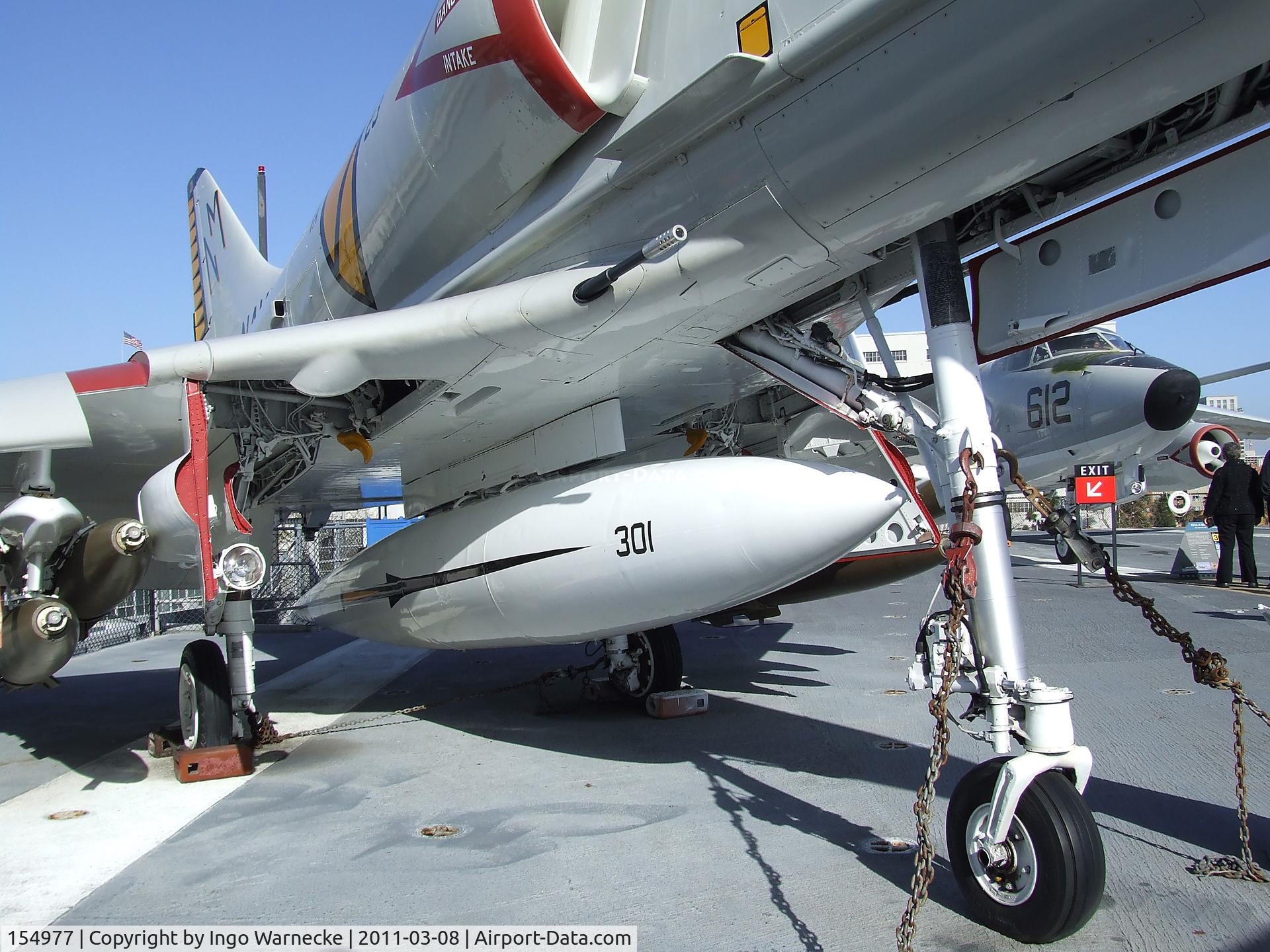 154977, Douglas A-4F Skyhawk C/N 13793, Douglas A-4F Skyhawk on the flight deck of the USS Midway Museum, San Diego CA