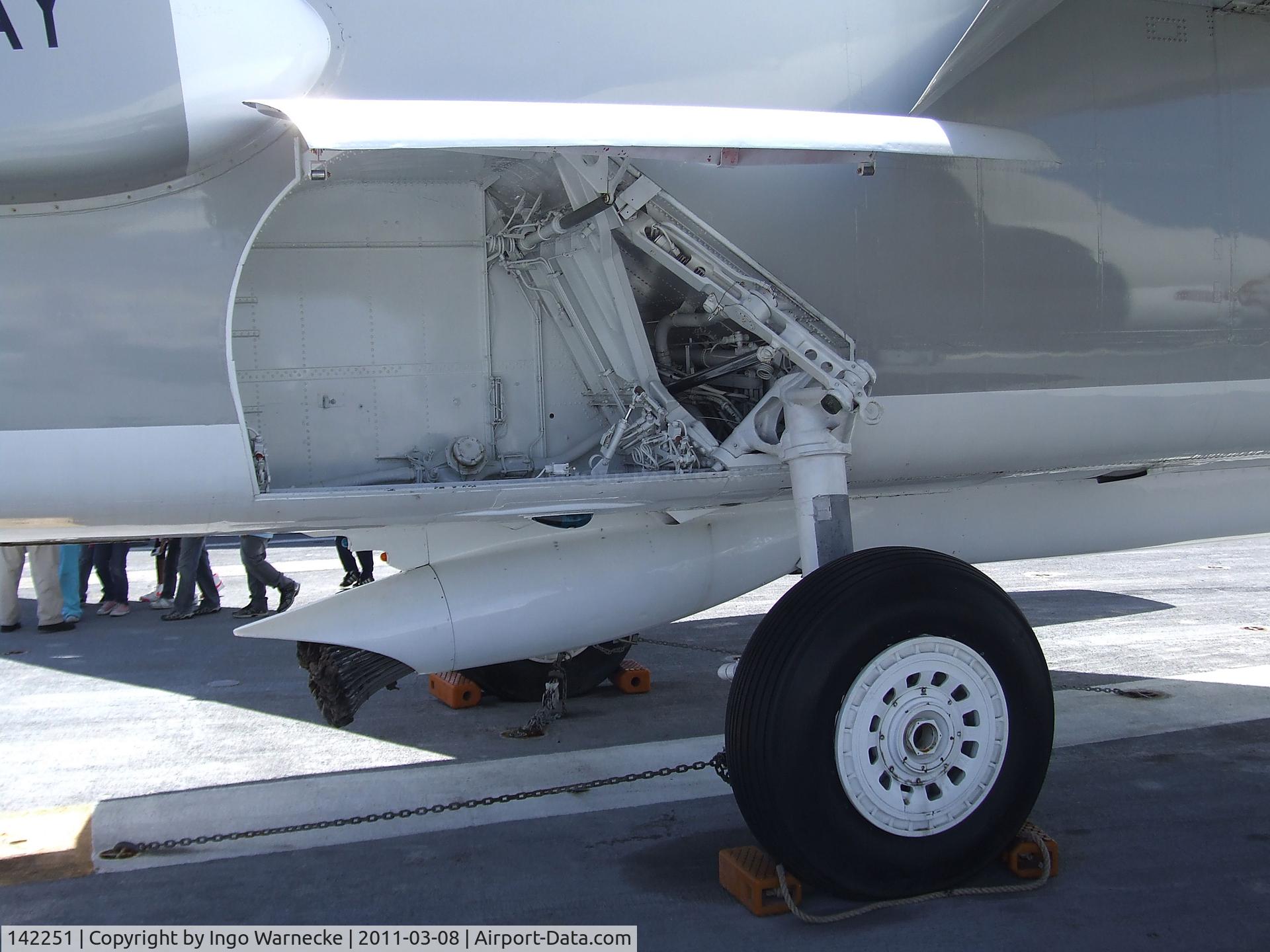 142251, Douglas EKA-3B Skywarrior C/N 11577, Douglas EKA-3B Skywarrior on the flight deck of the USS Midway Museum, San Diego CA