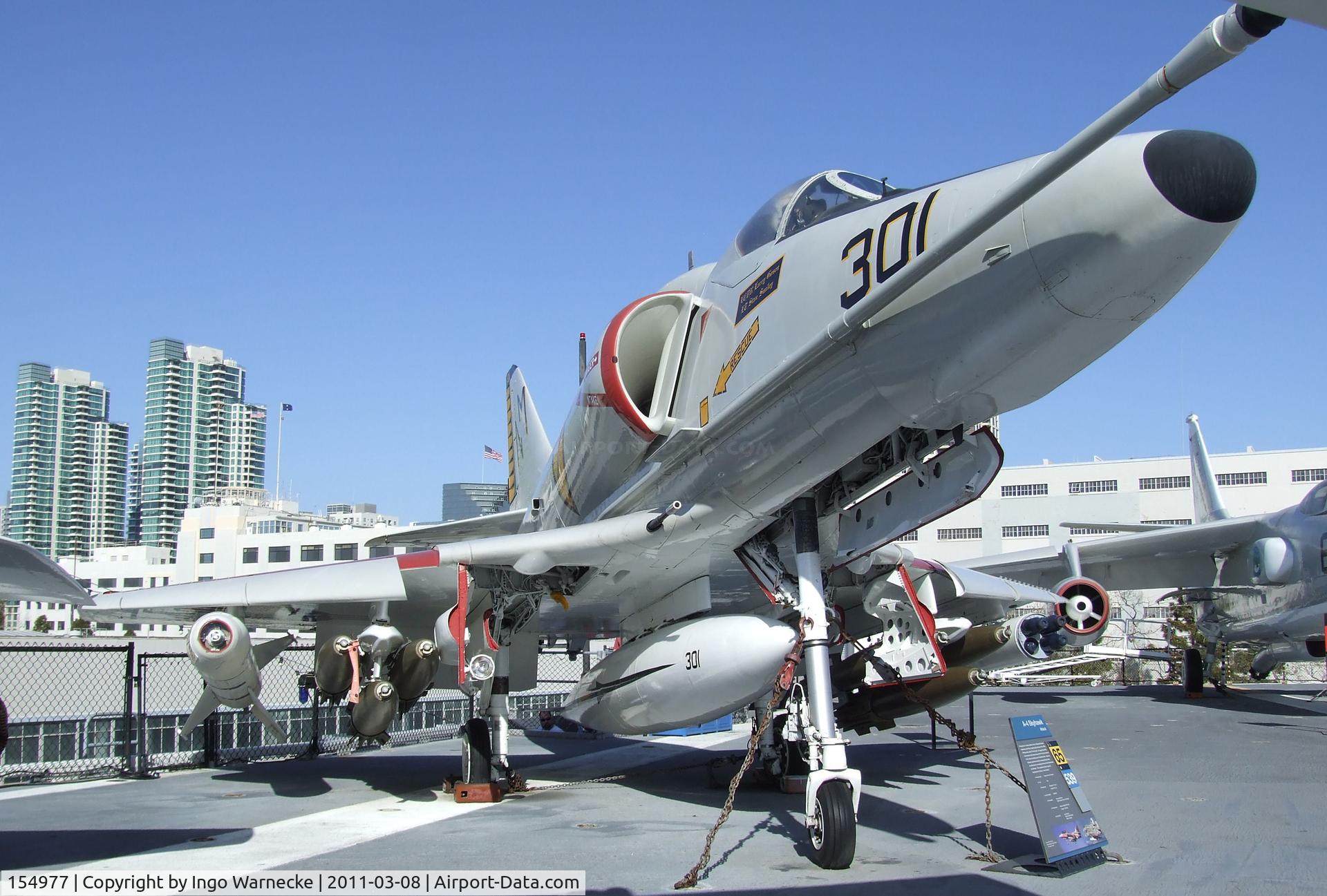 154977, Douglas A-4F Skyhawk C/N 13793, Douglas A-4F Skyhawk on the flight deck of the USS Midway Museum, San Diego CA