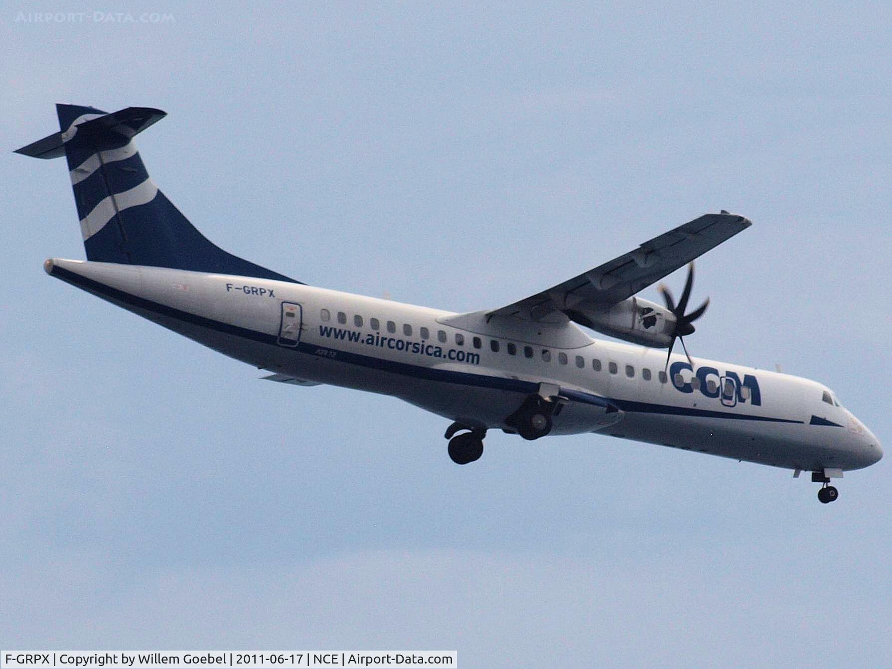 F-GRPX, 2006 ATR 72-212A C/N 734, Prepare for landing on Nice Airport