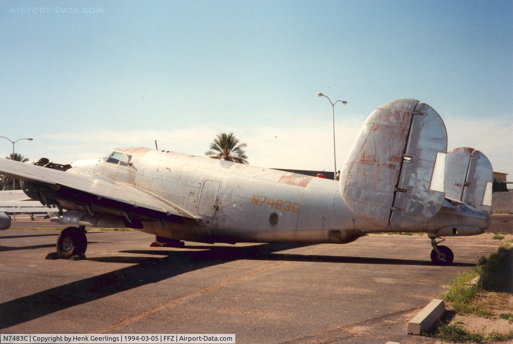 N7483C, 1964 Lockheed PV-2 Harpoon C/N 15-1168, Mesa Falcon Field