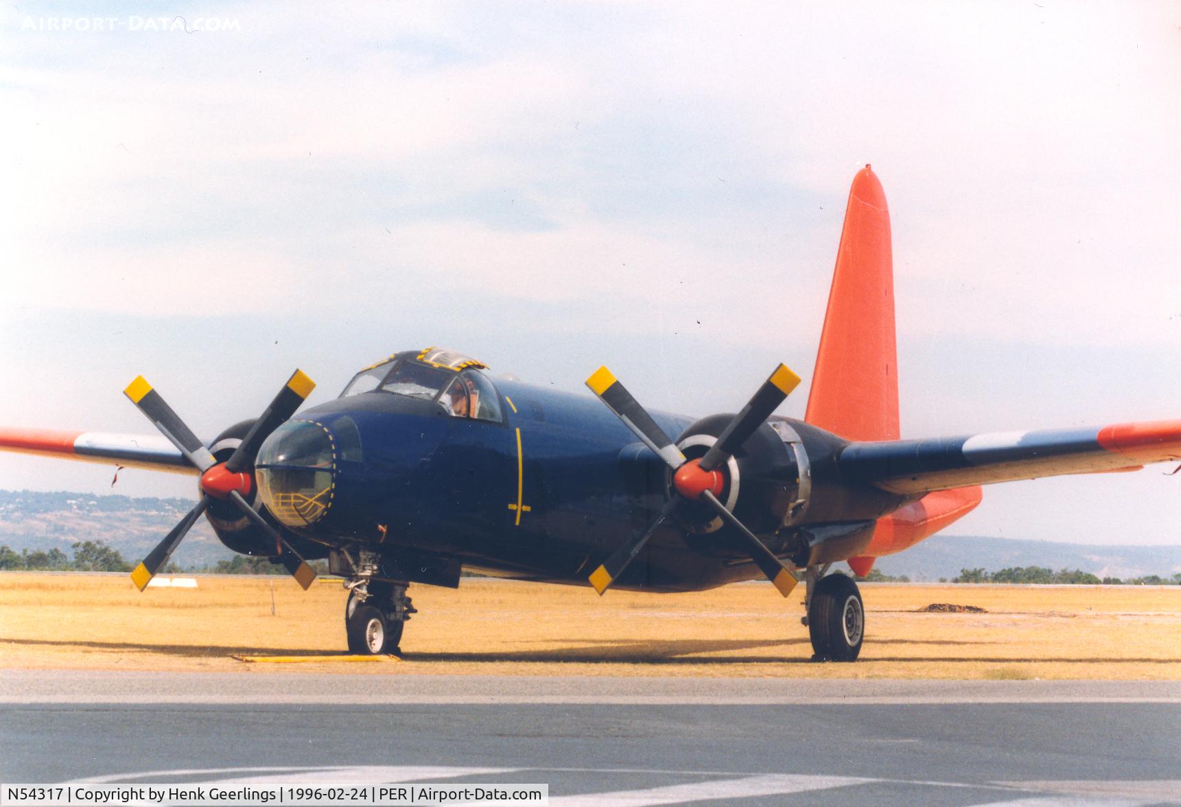 N54317, 1959 Lockheed P2V-7S Neptune Neptune C/N 726-7192 (145921), BuNo 145921 , sn 7192.

Regi VH-JUK Not taken up.
Owner Aero Corp Australia - nr Perth