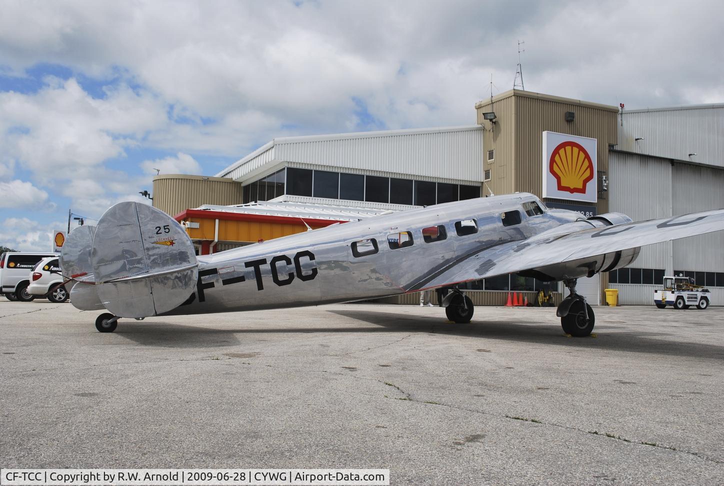CF-TCC, 1937 Lockheed 10A Electra C/N 1116, Lockheed 10A c/n 1116 CF-TCC
at Winnipeg, Manitoba.
Back to Baddeck.
Celebrating 100 years of flight in Canada.