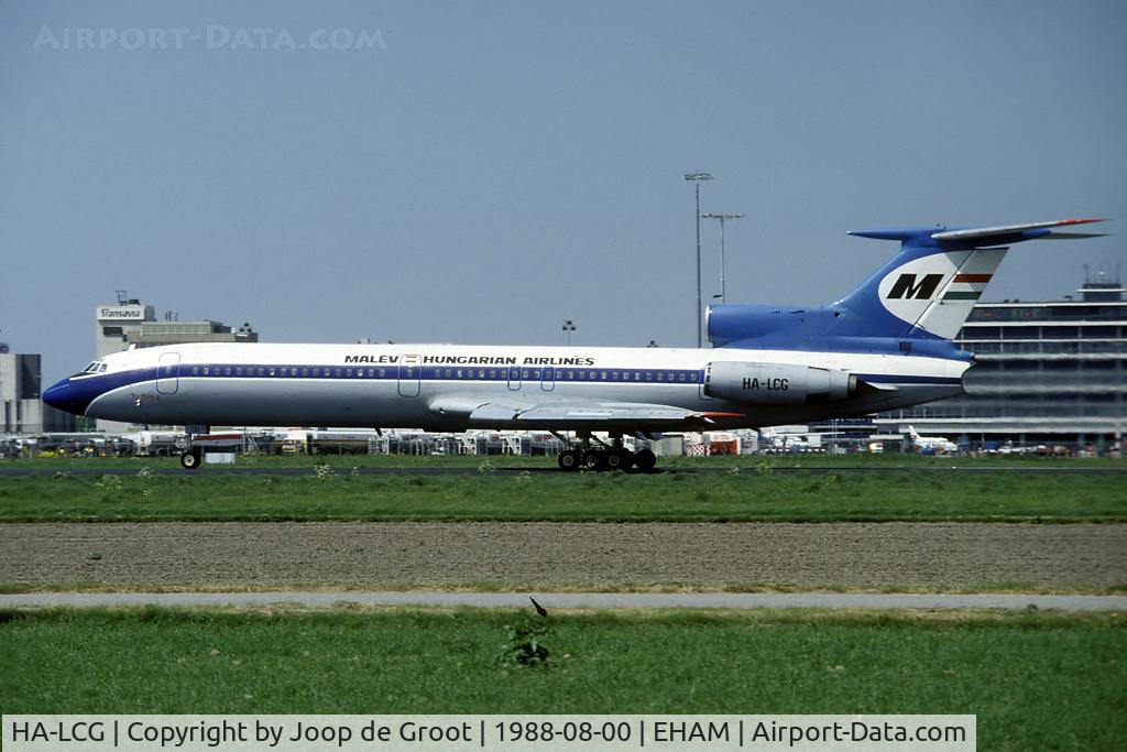 HA-LCG, 1975 Tupolev Tu-154B-2 C/N 75A127, Malevs old colourscheme.