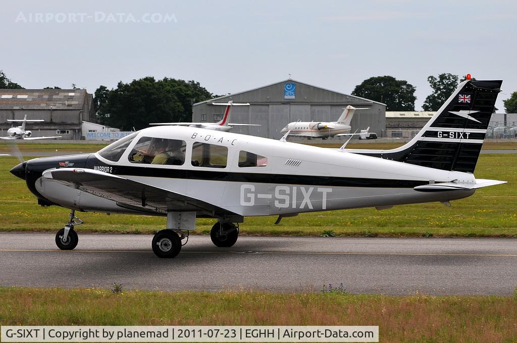 G-SIXT, 1988 Piper PA-28-161 Cherokee Warrior II C/N 2816056, Sporting BOAC colours - BEA on other side