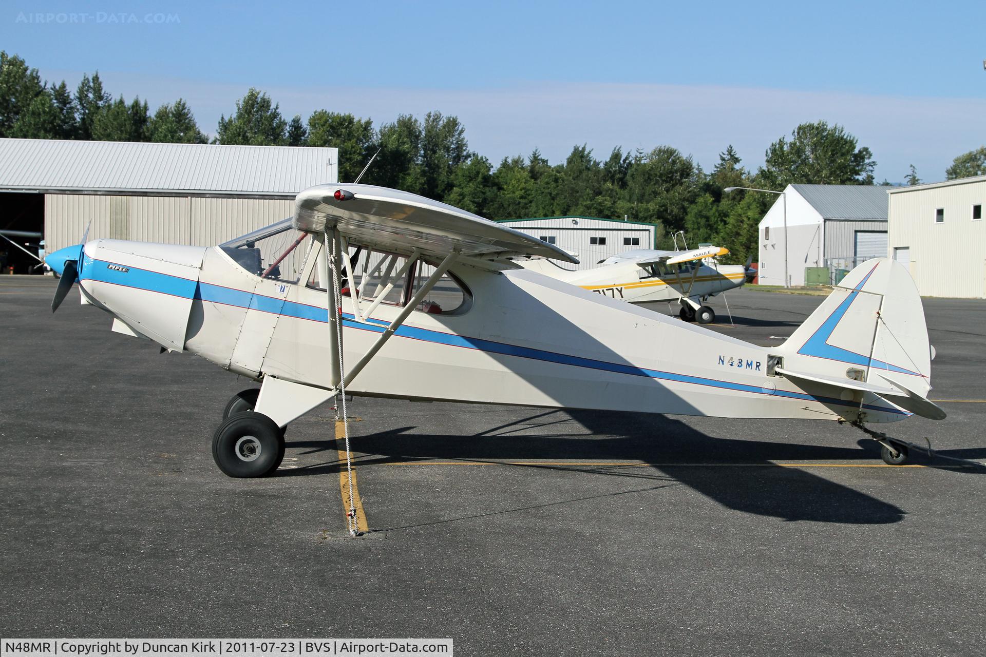 N48MR, 1947 Piper PA-12S Super Cruiser C/N 12-2583, The registration is peeling off!