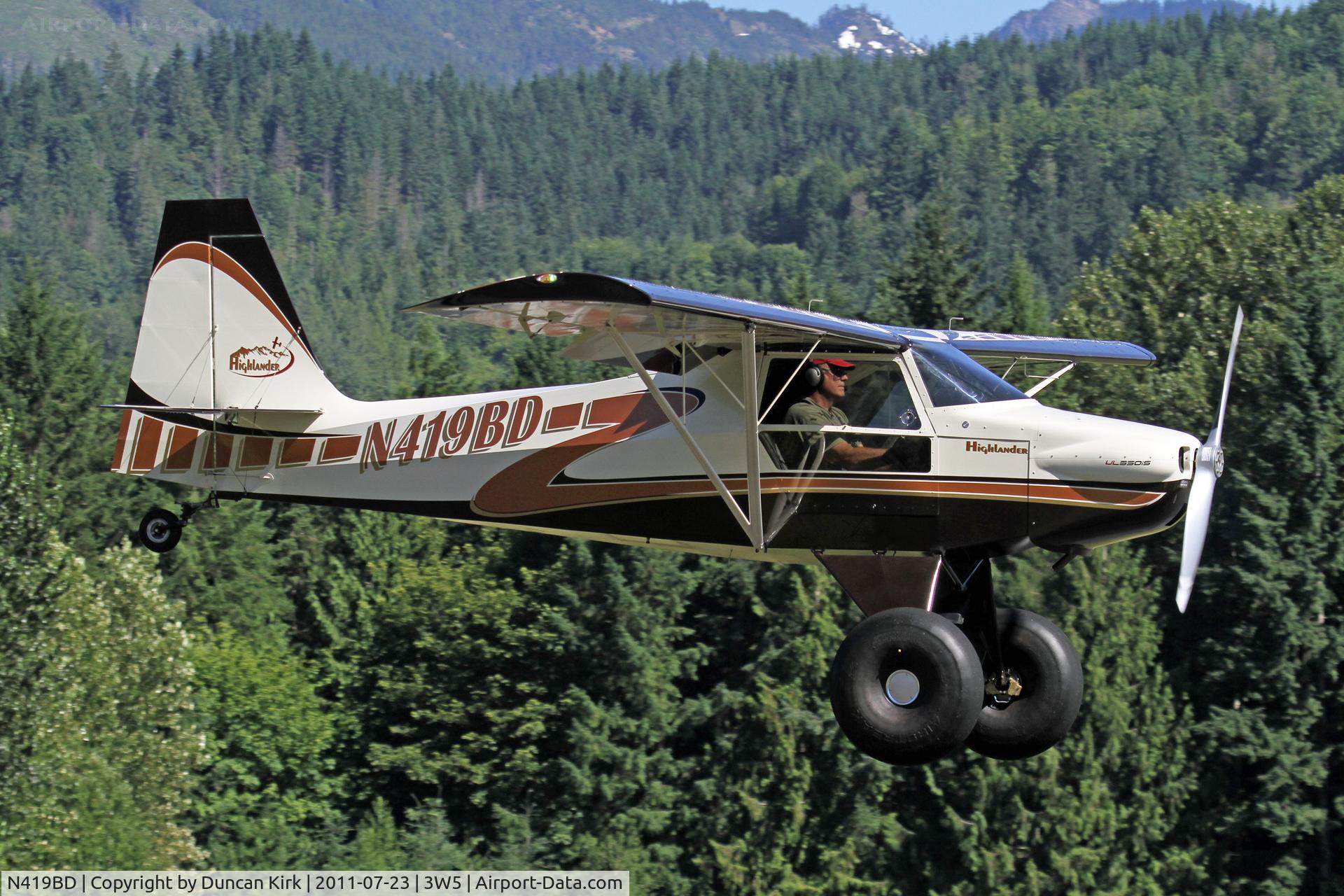 N419BD, Just Aircraft Highlander C/N JA181-12-08, Arriving at the fly-in