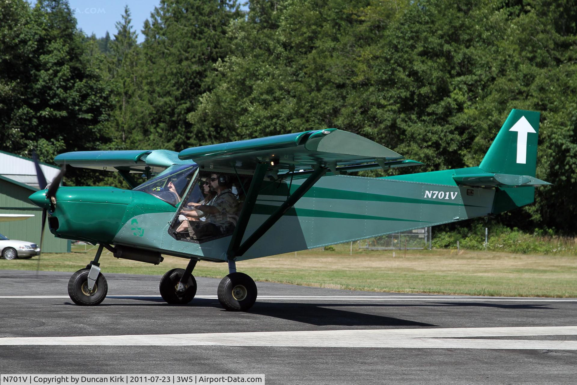 N701V, 2007 Zenith CH-701 SP C/N 5215, Not exactly aerodynamic looking!