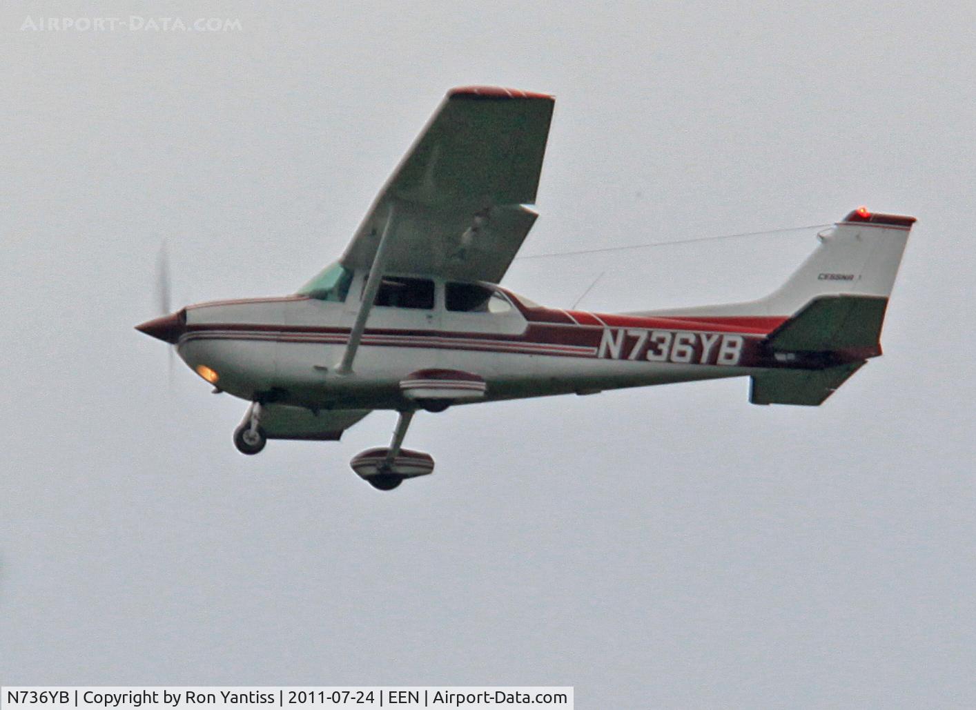 N736YB, 1978 Cessna R172K Hawk XP C/N R1722884, On approach to Keene, NH