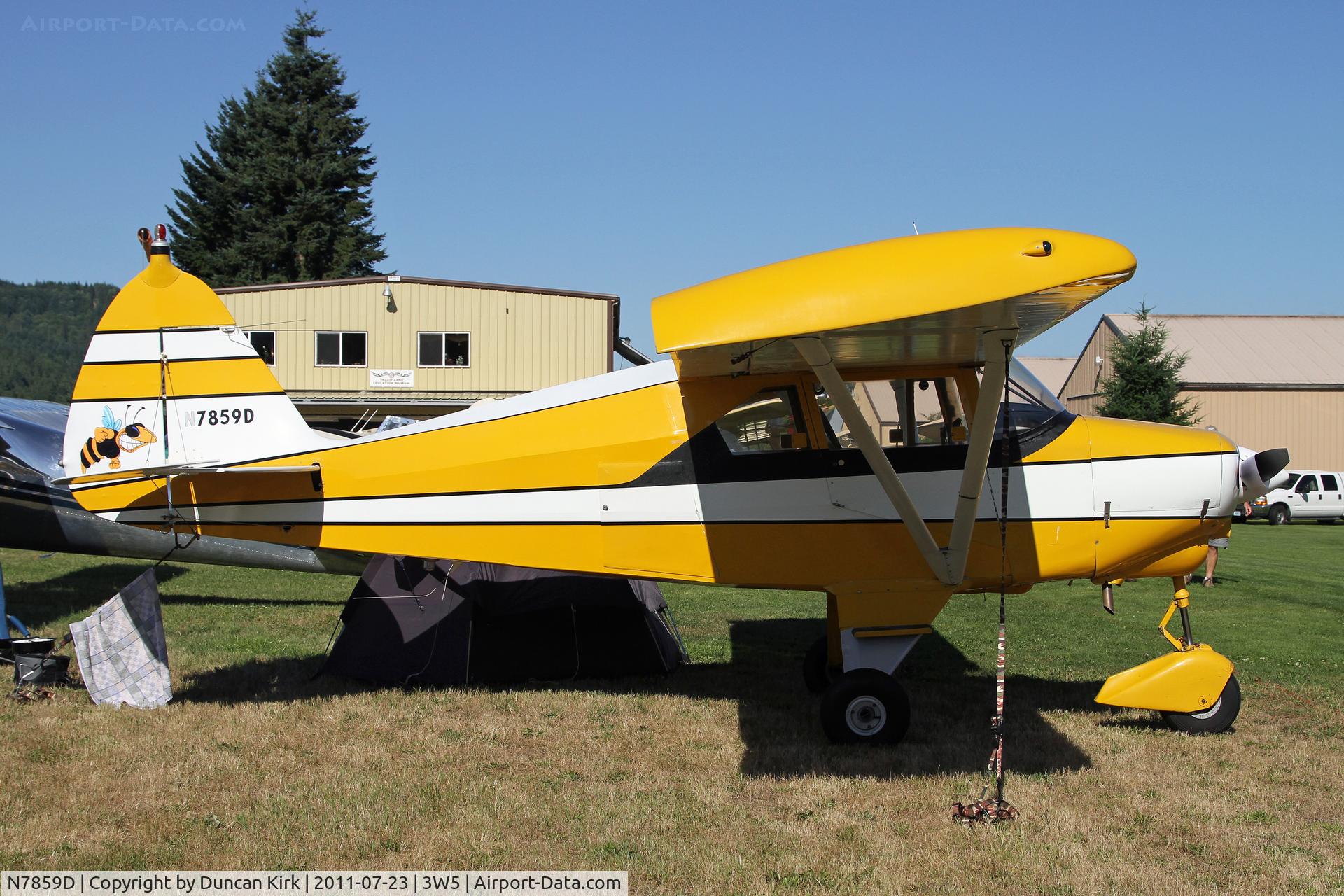 N7859D, 1957 Piper PA-22-150 Tri-Pacer C/N 22-5509, Nice scheme on this fly-in visitor!