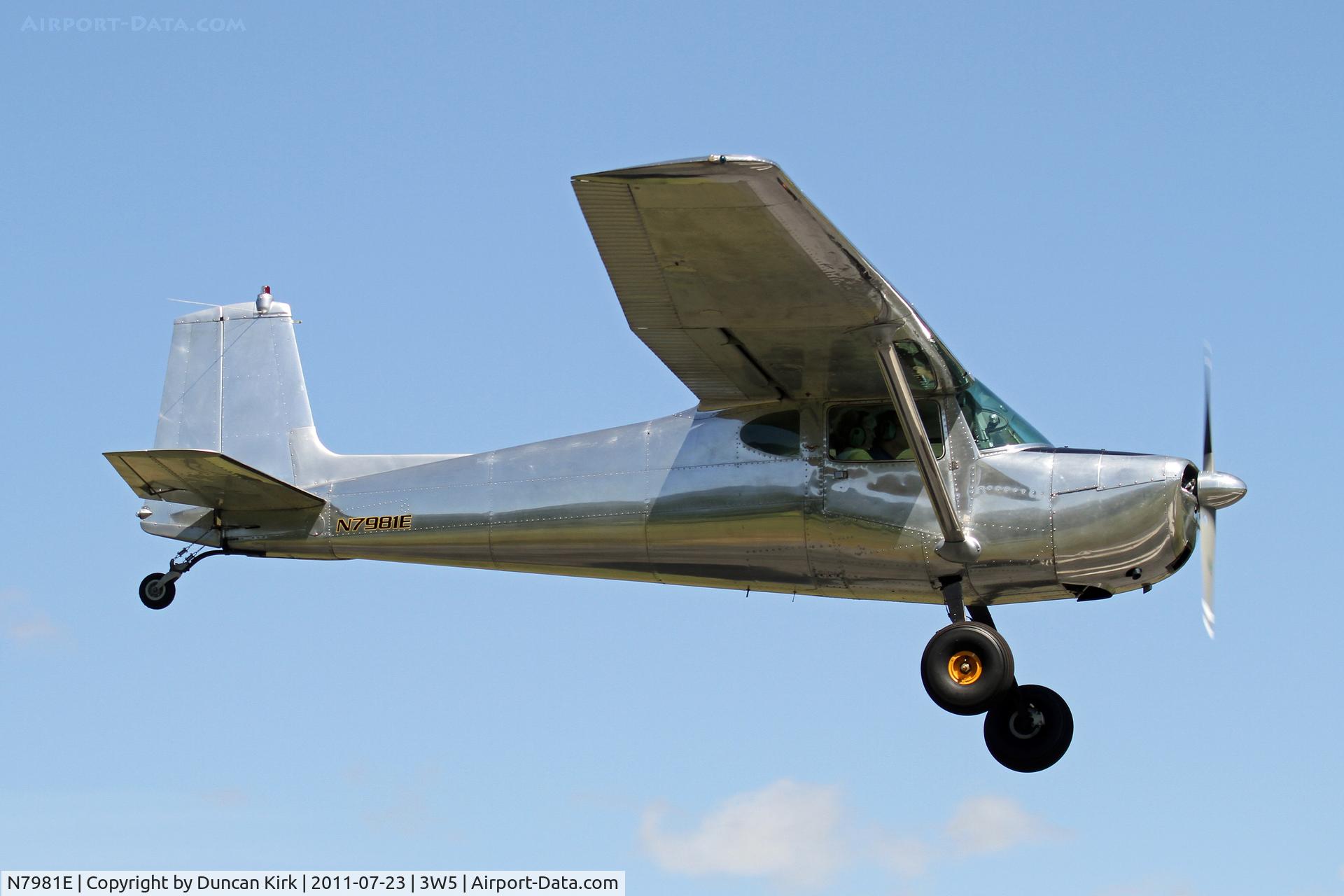 N7981E, 1959 Cessna 150 C/N 17781, On finals for 07