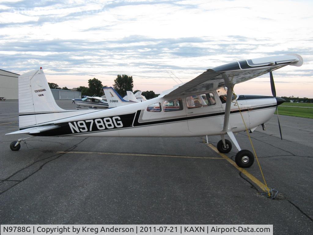 N9788G, 1973 Cessna 180J C/N 18052288, Cessna 180J Skywagon on the line.