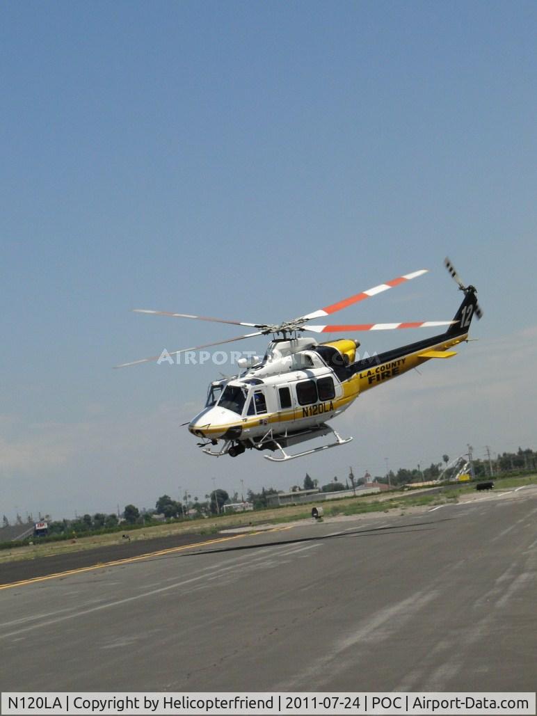 N120LA, 2007 Bell 412EP C/N 36455, Heading out taxiway Sierra on an emergency callout