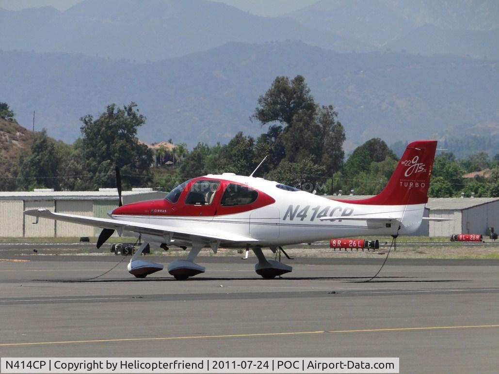 N414CP, 2008 Cirrus SR22 C/N 3209, Tied down and parked in transient parking